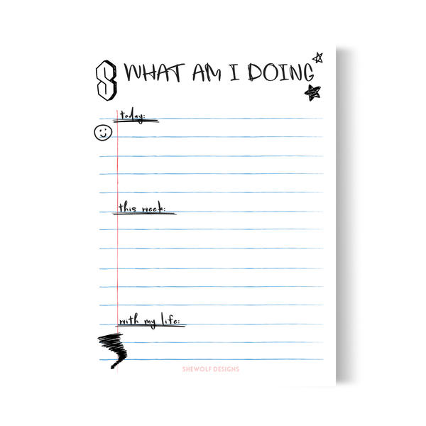 What am I doing? 90s doodle notepad