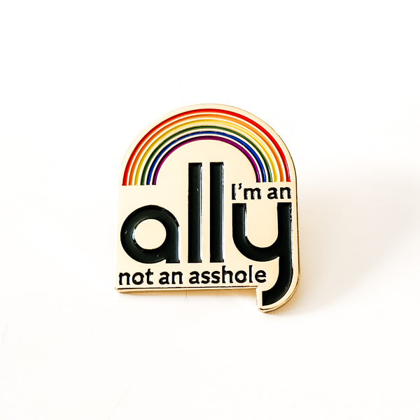 LGBTQ+ rainbow ally pin