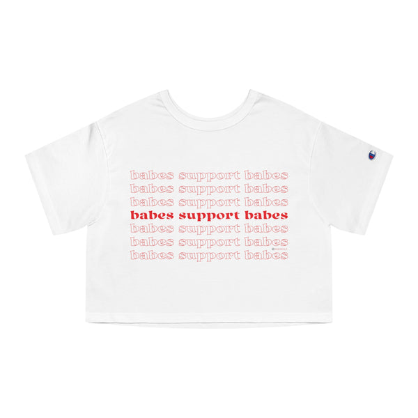 Babes support babes cropped tee