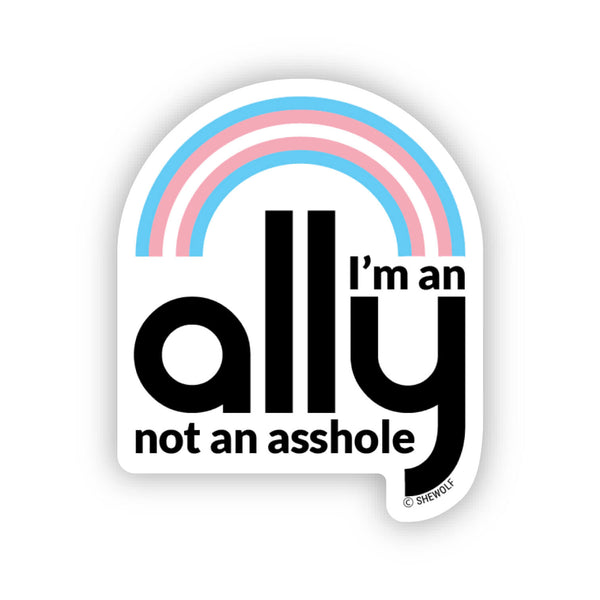 Trans ally sticker