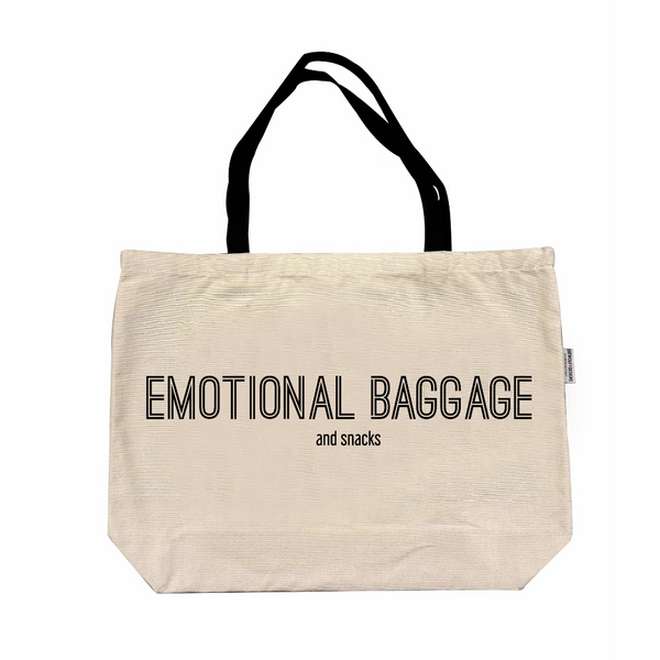 Emotional baggage and snacks tote