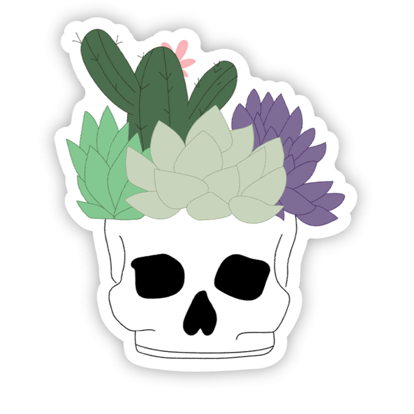 Skull succulent sticker